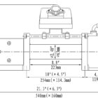 Лебёдка автомобильная электрическая 12V Runva 6000 lbs 2722 кг (синтетический трос) - Лебедки