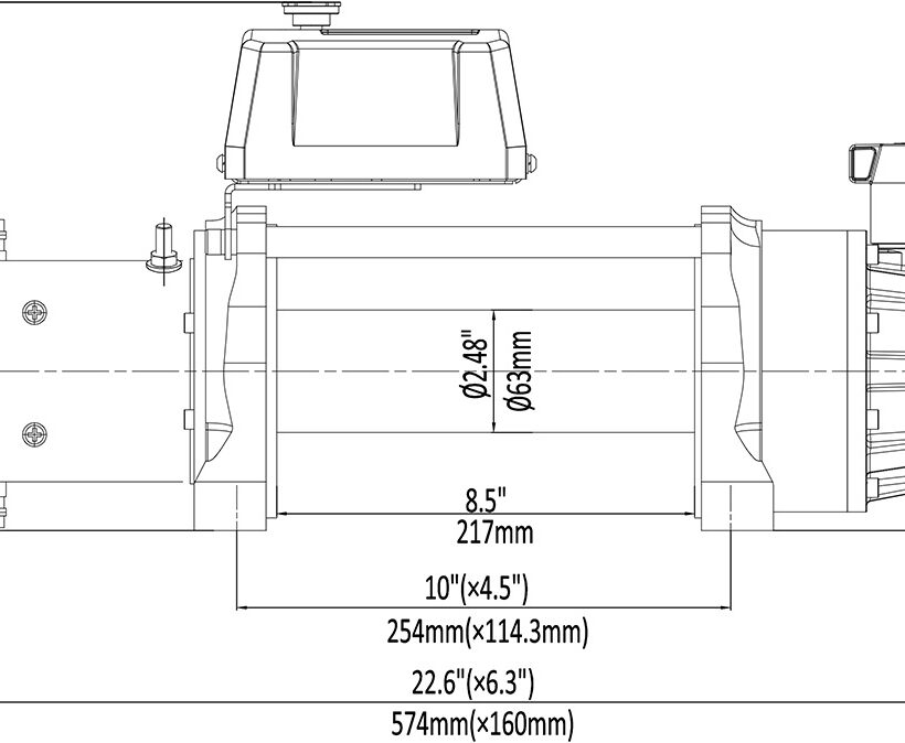 Лебёдка автомобильная электрическая 12V Runva 11000 lbs 5000 кг (влагозащищенная) - Лебедки