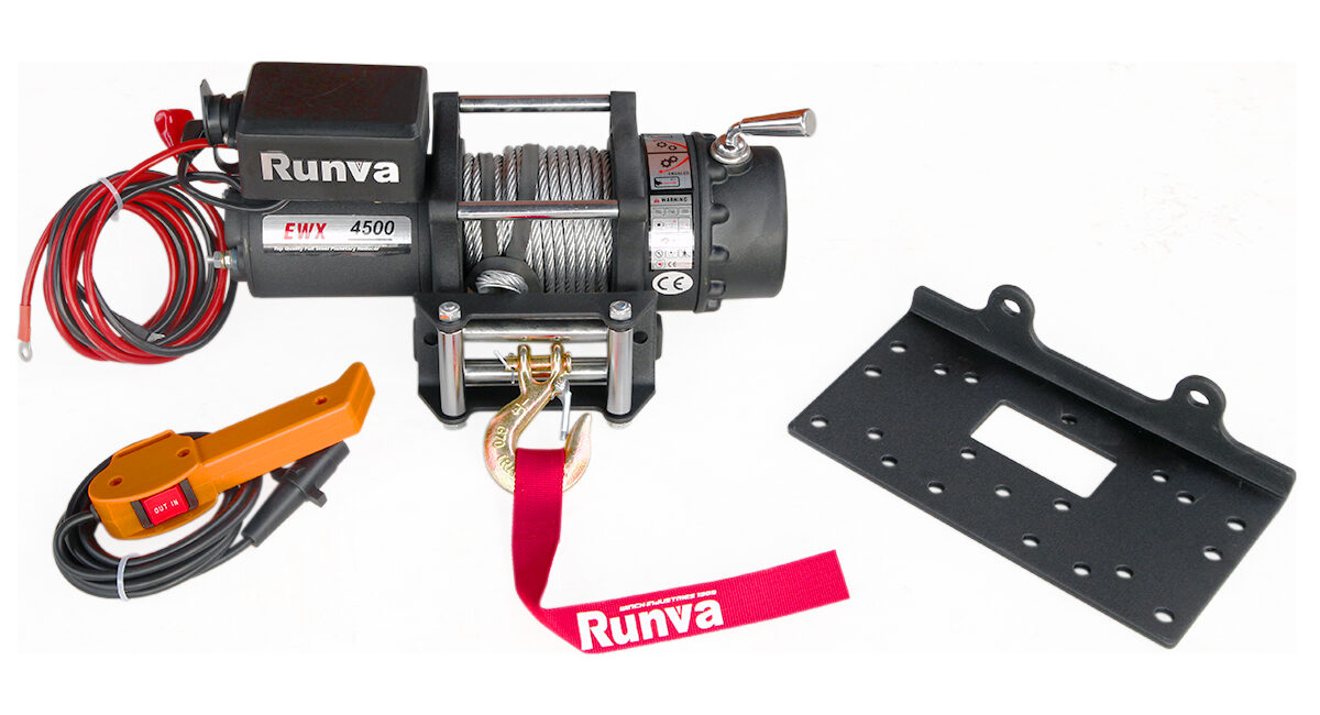 Лебёдка электрическая 12V Runva 4500 lbs 2040 кг - Лебедки