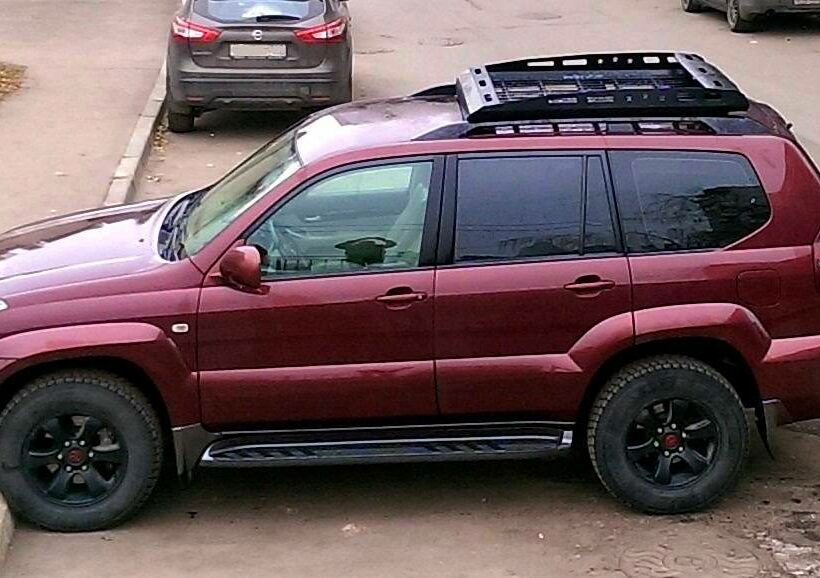 Багажник экспедиционный аэродинамический алюминиевый -Toyota Land Cruiser Prado 120 - Багажники