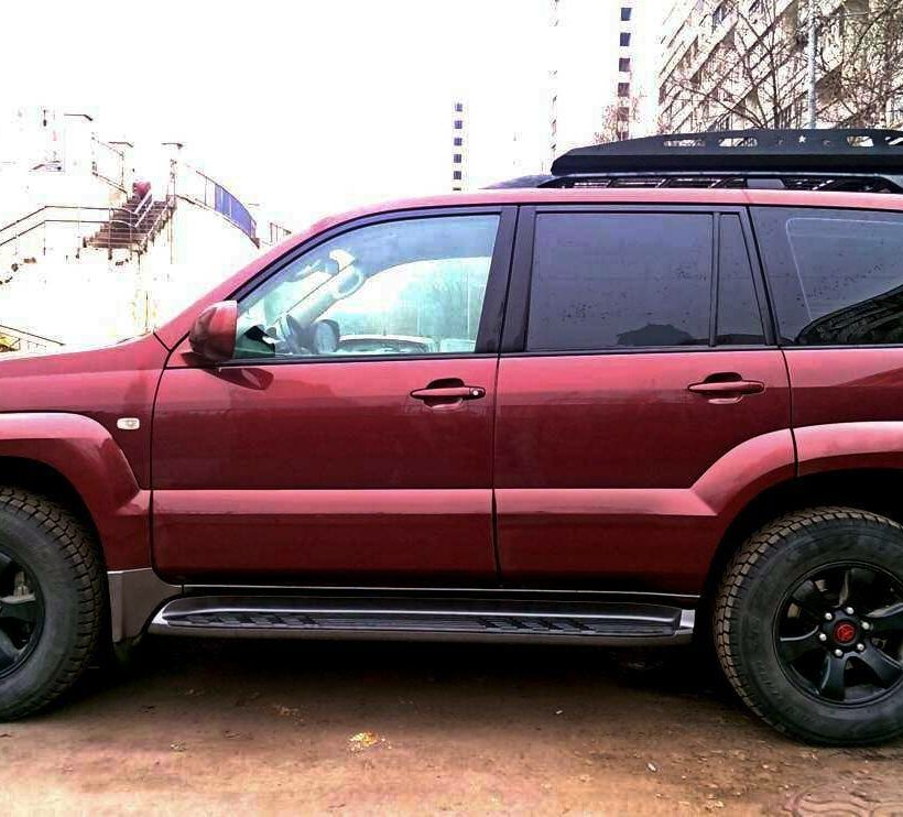 Багажник экспедиционный аэродинамический алюминиевый -Toyota Land Cruiser Prado 120 - Багажники
