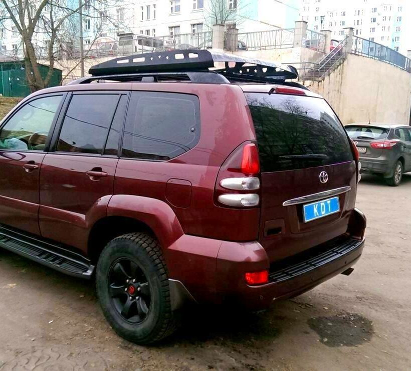 Багажник экспедиционный аэродинамический алюминиевый -Toyota Land Cruiser Prado 120 - Багажники