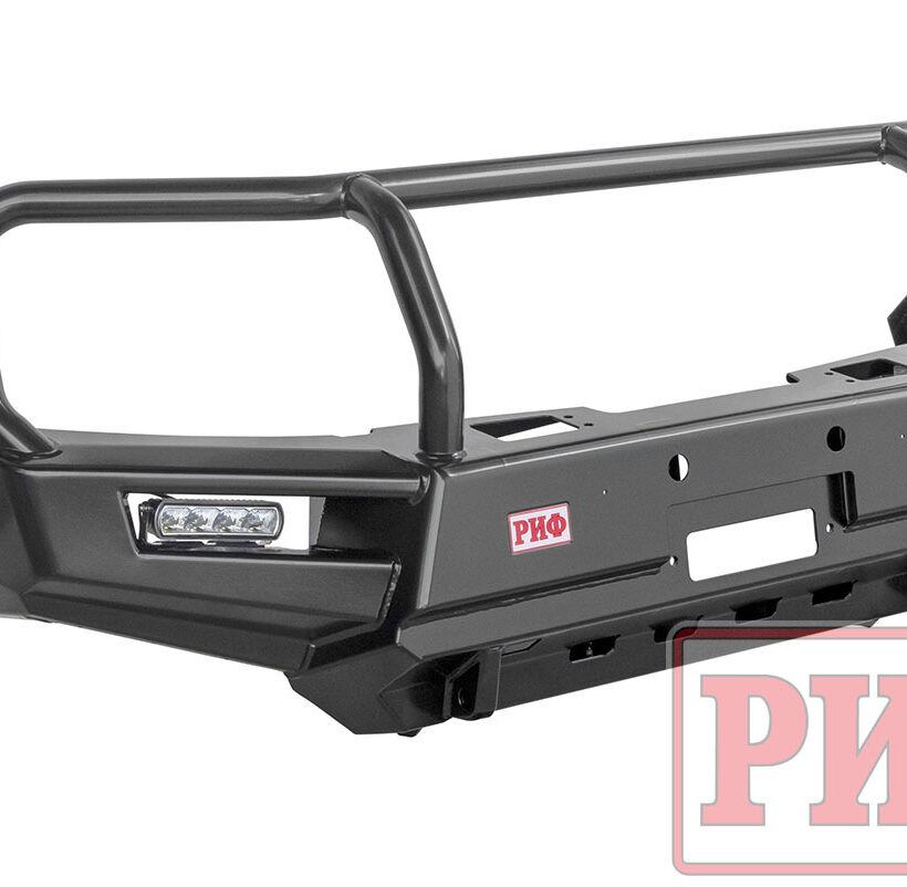 Бампер РИФ силовой передний Mitsubishi Pajero Sport 2015-2020 с доп. фарами (арт. B0205), защитной дугой, защитой бачка омывателя - Силовые бамперы - MITSUBISHI - Mitsubishi Pajero Sport