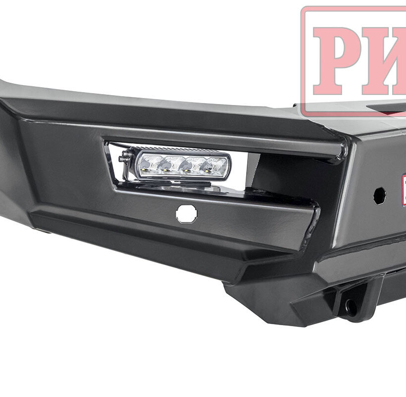 Бампер РИФ силовой передний Mitsubishi Pajero Sport 2015-2020 с доп. фарами (арт. B0205), под парктроник - Силовые бамперы - MITSUBISHI - Mitsubishi L200