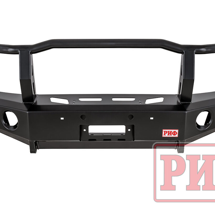 Бампер РИФ силовой передний Toyota Land Cruiser 76/78/79 2007+ c доп. фарами и защитной дугой, с площадкой под лебедку - Силовые бамперы - TOYOTA - Toyota Land Cruiser