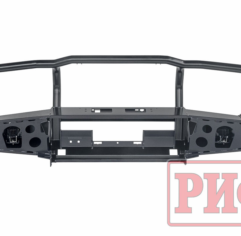 Бампер РИФ силовой передний Toyota Land Cruiser 76/78/79 2007+ c доп. фарами и защитной дугой, под штатную лебедку и расширители арок - Силовые бамперы - TOYOTA - Toyota Land Cruiser