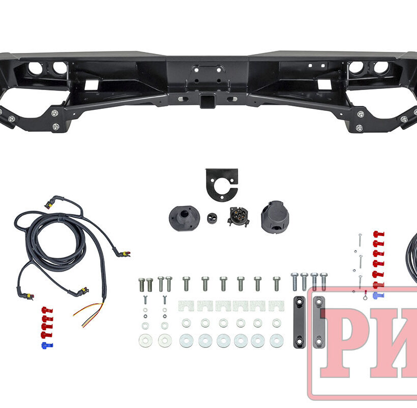 Бампер РИФ силовой задний Toyota Land Cruiser 76 2007+ с квадратом под фаркоп и фонарями - Силовые бамперы - TOYOTA - Toyota Land Cruiser