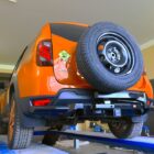 Бампер задний силовой/защита штатного бампера РИФ Renault Duster 2015-2020 c квадратом под фаркоп, калиткой, подсветкой номера - Силовые бамперы - RENAULT - Renault Duster
