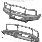 Бампер РИФ силовой передний Toyota Land Cruiser 76/78/79 2007+ c доп. фарами и защитной дугой, под штатную лебедку и расширители арок - Силовые бамперы - TOYOTA - Toyota Land Cruiser