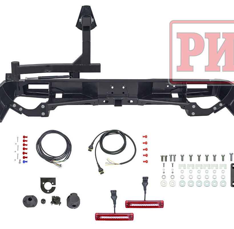 Бампер РИФ силовой задний Toyota Land Cruiser 76 2007+ с квадратом под фаркоп, калиткой и фонарями - Силовые бамперы - TOYOTA - Toyota Land Cruiser