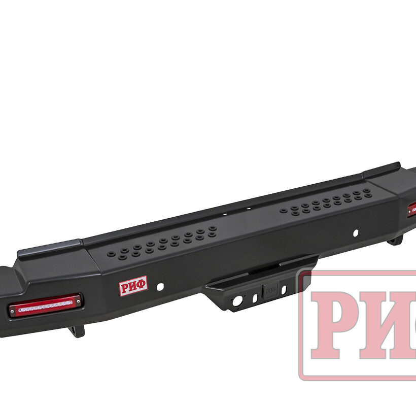 Бампер РИФ силовой задний Toyota Land Cruiser 200 2007-2012 с квадратом под фаркоп и фонарями, стандарт - Силовые бамперы - TOYOTA - Toyota Land Cruiser