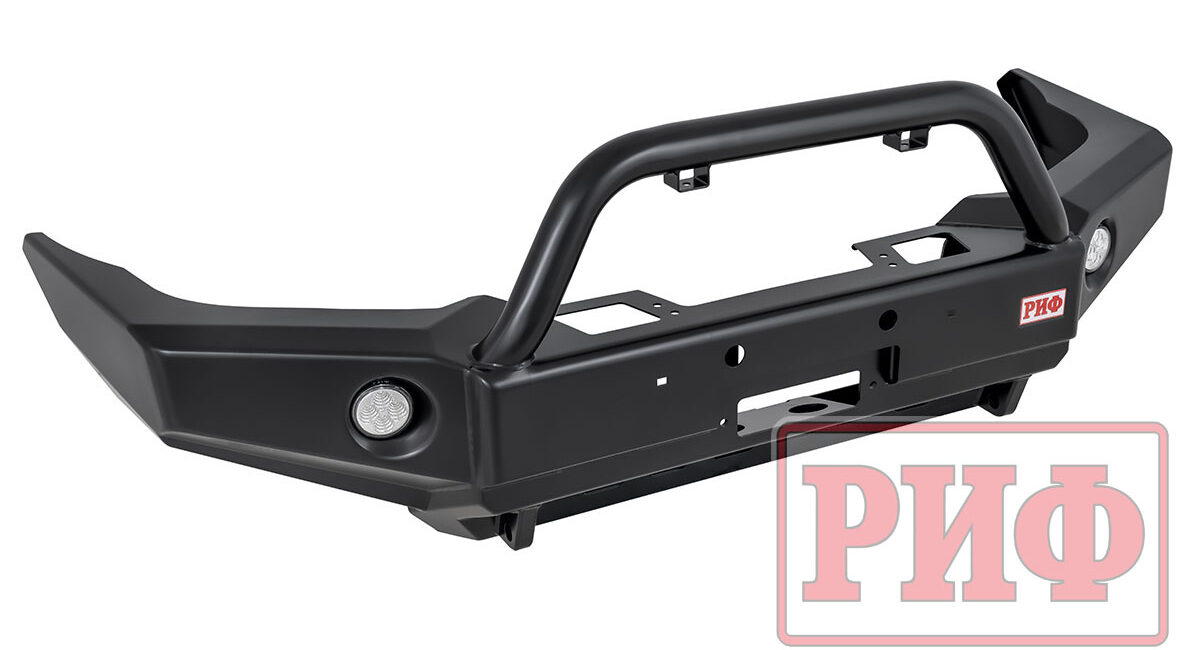 Бампер РИФ силовой передний Toyota Land Cruiser Prado 120 c доп. фарами, центральной дугой, защитой бачка омывателя - Силовые бамперы - TOYOTA - Toyota Land Cruiser Prado