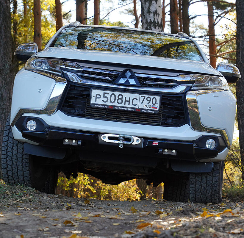 Бампер РИФ силовой передний Mitsubishi Pajero Sport 2015-2020 дизель под площадку для лебёдки RIFPS3-33003 - Силовые бамперы - MITSUBISHI - Mitsubishi L200