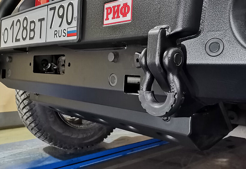 Бампер РИФ силовой передний Jeep Wrangler JL 2018-2021 под доп. фары, с центральной защитной дугой - Силовые бамперы - JEEP - Jeep Wrangler