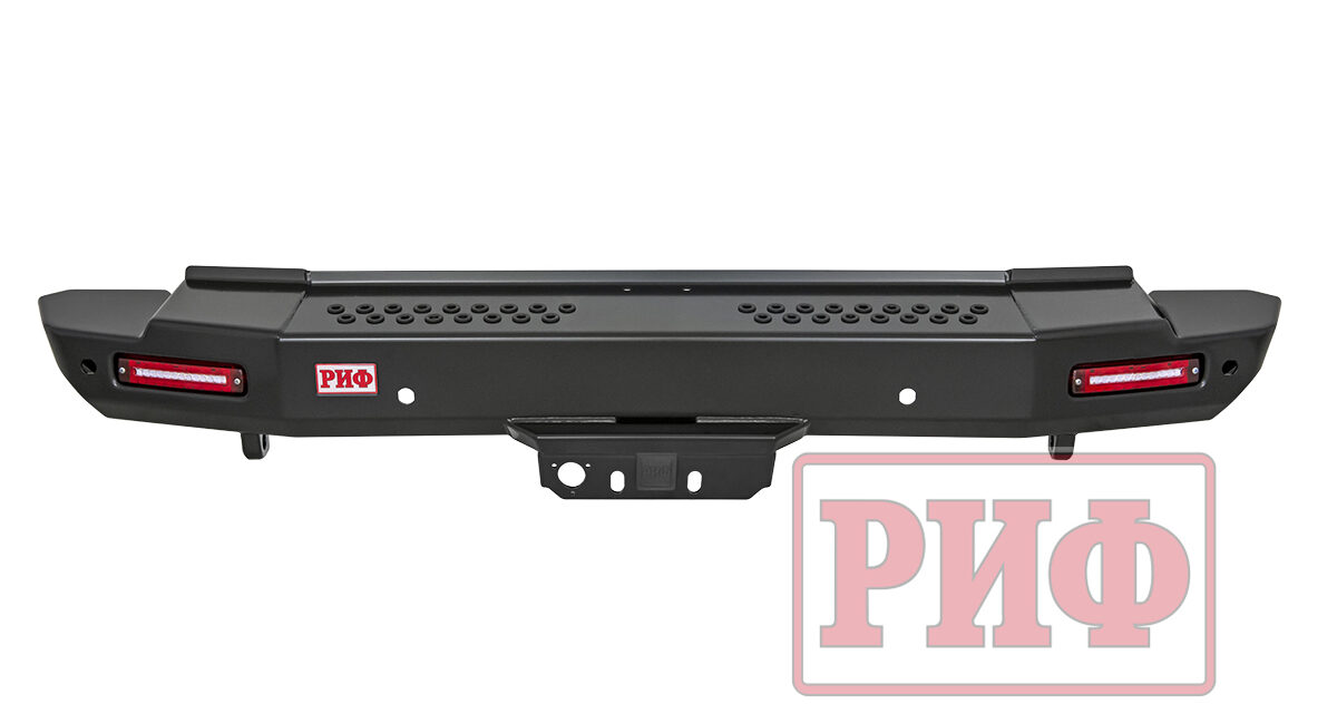 Бампер РИФ силовой задний Toyota Land Cruiser 200 2007-2012 с квадратом под фаркоп и фонарями, стандарт - Силовые бамперы - TOYOTA - Toyota Land Cruiser