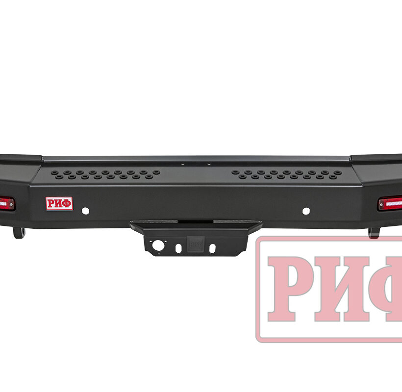 Бампер РИФ силовой задний Toyota Land Cruiser 200 2007-2012 с квадратом под фаркоп и фонарями, стандарт - Силовые бамперы - TOYOTA - Toyota Land Cruiser