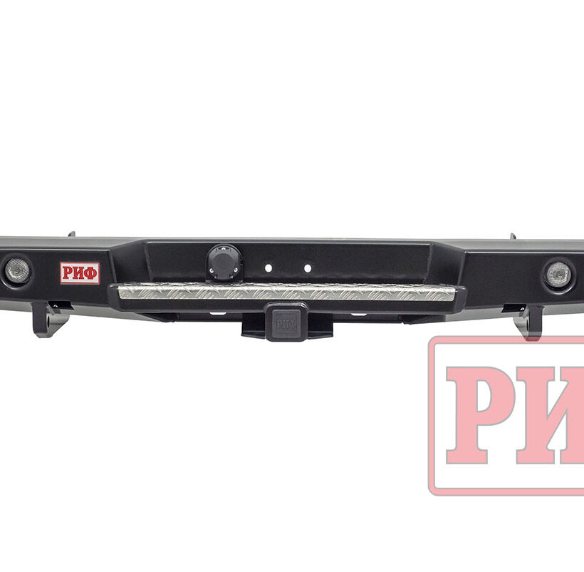 Бампер РИФ силовой задний Toyota Land Cruiser 78 2007+ с квадратом под фаркоп и фонарями - Силовые бамперы - TOYOTA - Toyota Land Cruiser