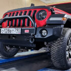 Бампер РИФ силовой передний Jeep Wrangler JL 2018-2021 под доп. фары, с центральной защитной дугой - Силовые бамперы - JEEP - Jeep Wrangler