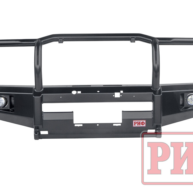 Бампер РИФ силовой передний Toyota Land Cruiser 76/78/79 2007+ c доп. фарами и защитной дугой, под штатную лебедку и расширители арок - Силовые бамперы - TOYOTA - Toyota Land Cruiser