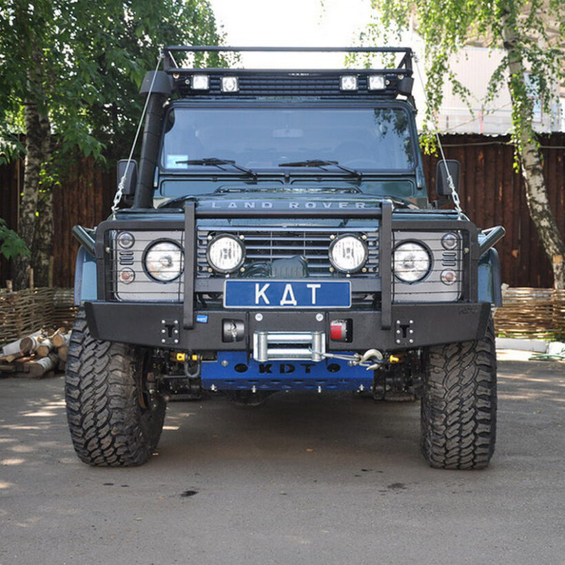 Передний силовой бампер с кенгурином алюминиевый - Land Rover Defender 90/110 - Силовые бамперы - LAND ROVER - Land Rover Defender