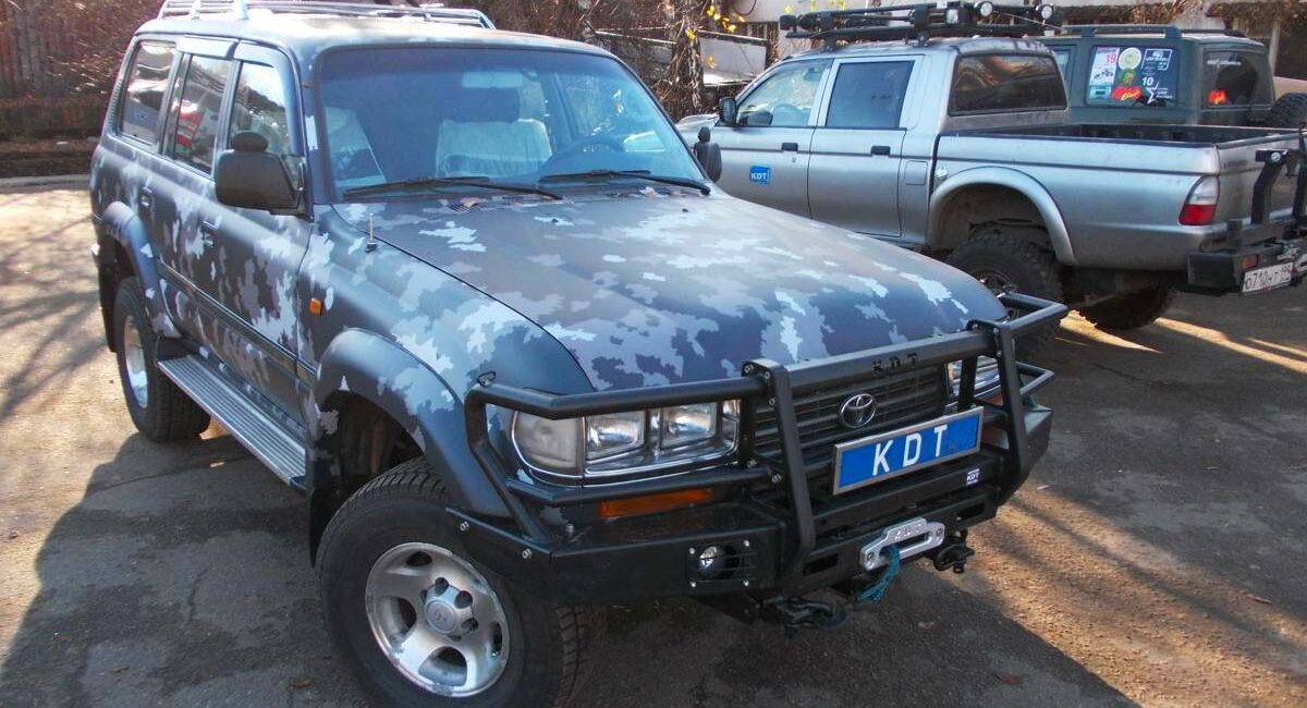 Передний силовой бампер с кенгурином алюминиевый - Toyota Land Cruiser 80 - Силовые бамперы - TOYOTA - Toyota Land Cruiser