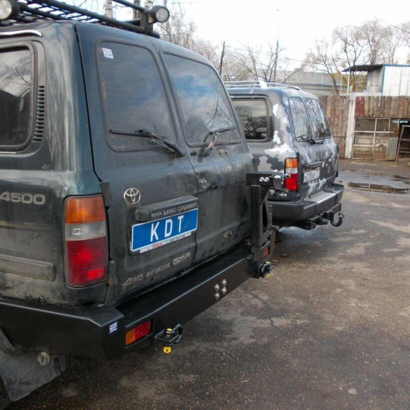 Задний силовой бампер из 430й нержавеющей стали - Toyota Cruiser 80 - Силовые бамперы - TOYOTA - Toyota Land Cruiser