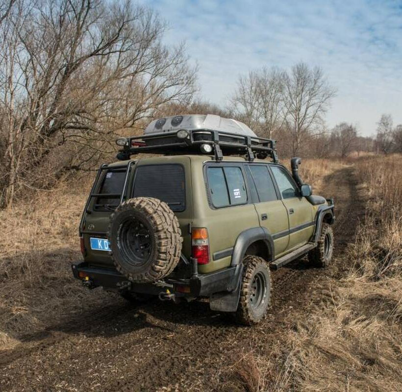 Задний силовой бампер из 430й нержавеющей стали - Toyota Cruiser 80 - Силовые бамперы - TOYOTA - Toyota Land Cruiser