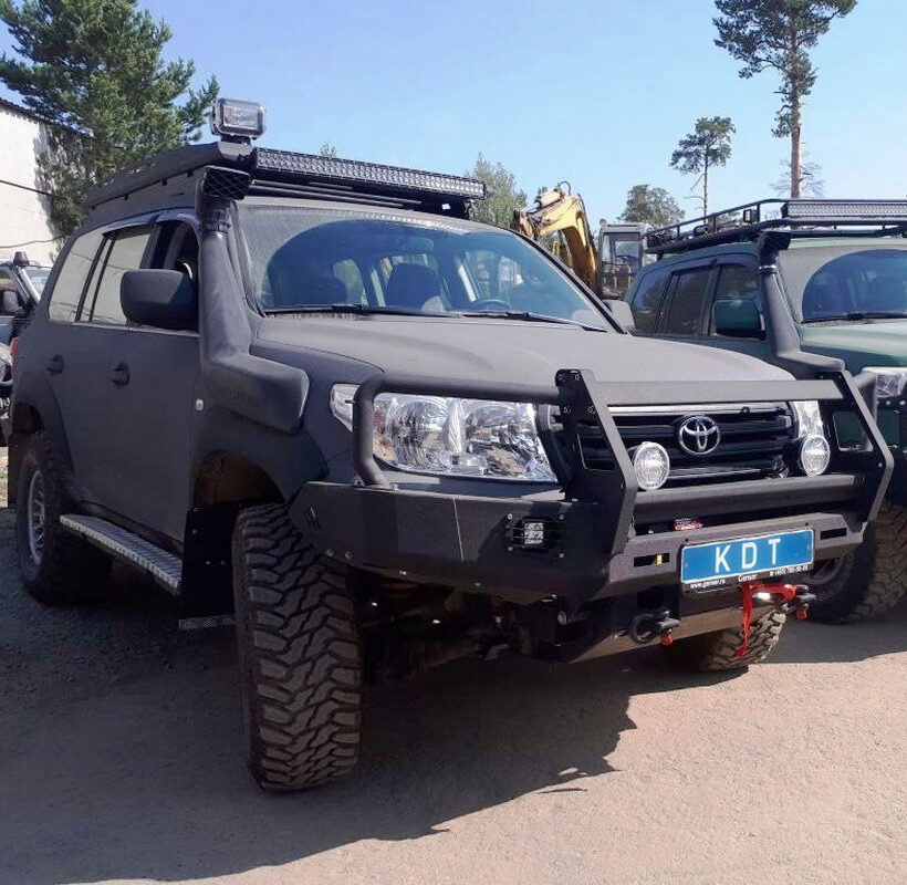 Передний силовой бампер II поколения с кенгурином алюминиевый - Toyota Land Cruiser 200. - Силовые бамперы - TOYOTA - Toyota Land Cruiser