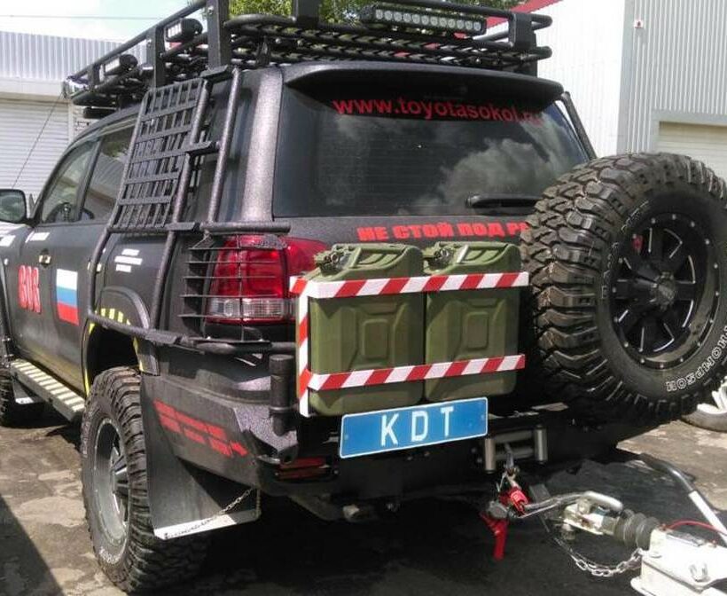 Задний силовой бампер из 430й нержавеющей стали - Toyota Cruiser 200 арт.04021 - Силовые бамперы - TOYOTA - Toyota Land Cruiser