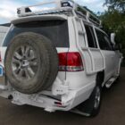 Задний силовой бампер из 430й нержавеющей стали - Toyota Cruiser 200 арт.04022 - Силовые бамперы - TOYOTA - Toyota Land Cruiser