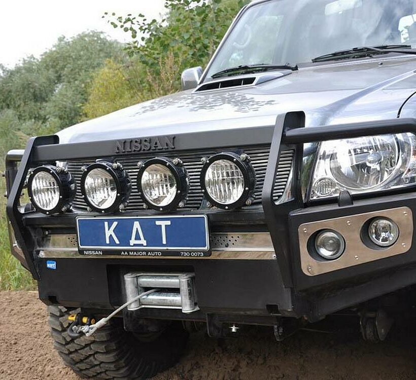 Передний силовой бампер с кенгурином алюминиевый Nissan Patrol - Силовые бамперы - NISSAN - Nissan Patrol