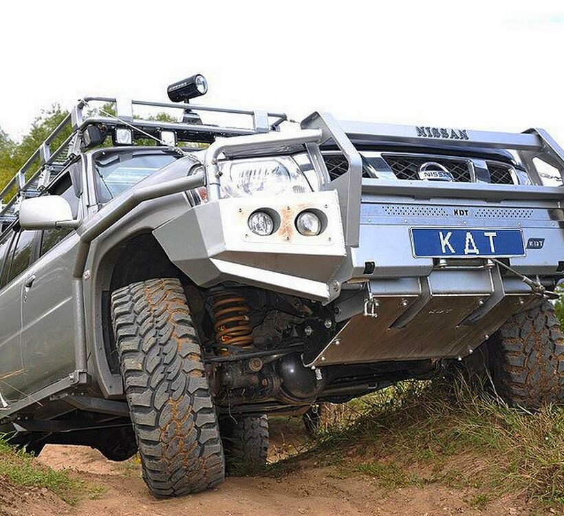 Передний силовой бампер с кенгурином алюминиевый Nissan Patrol - Силовые бамперы - NISSAN - Nissan Patrol