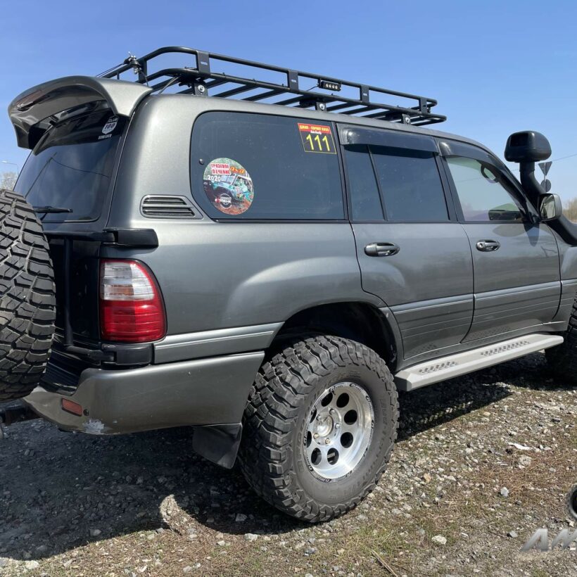 Силовые листовые пороги Toyota Land Cruiser 100, Lexus LX470 с гидроподвеской - Силовые пороги