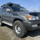 Силовые листовые пороги Toyota Land Cruiser 100, Lexus LX470 с гидроподвеской - Силовые пороги