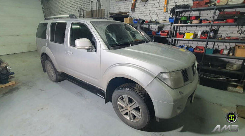 Силовые пороги листовые цельногнутые для Nissan Pathfinder R51 - Силовые пороги