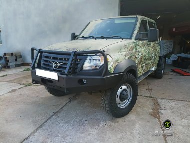 Силовой бампер передний для УАЗ ПРОФИ (серия C) - Силовые бамперы - UAZ