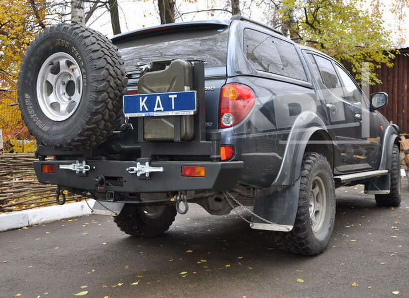 Задний силовой бампер из 430й нержавеющей стали - Mitsubishi L-200 Triton - Силовые бамперы - MITSUBISHI - Mitsubishi L200