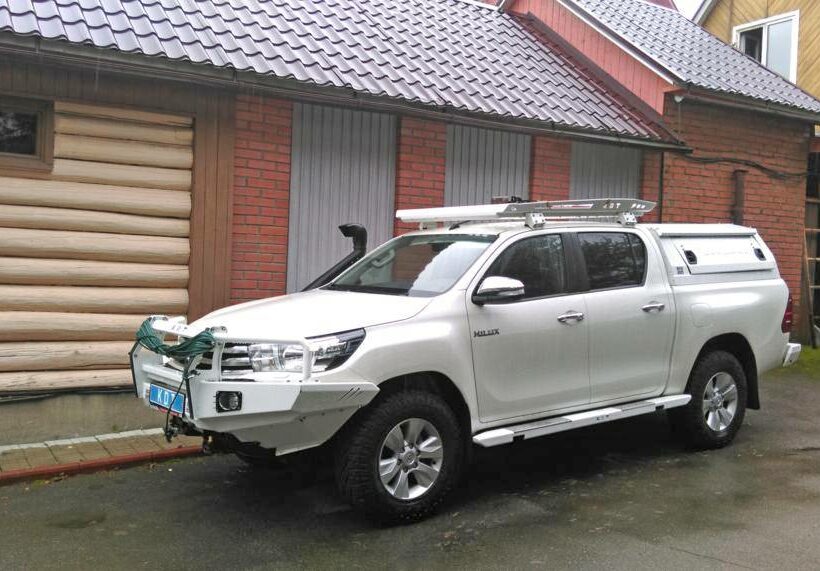 Передний силовой бампер с кенгурином алюминиевый - Toyota HILUX с 2015 г.в. - Силовые бамперы - TOYOTA - Toyota Hilux