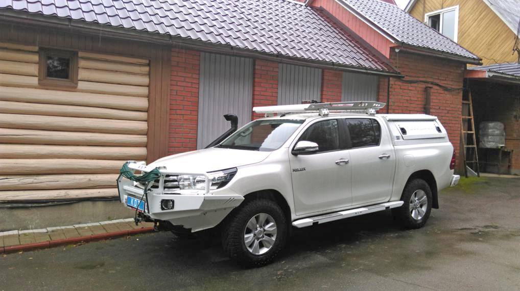 Передний силовой бампер с кенгурином алюминиевый - Toyota HILUX с 2015 г.в. - Силовые бамперы - TOYOTA - Toyota Hilux