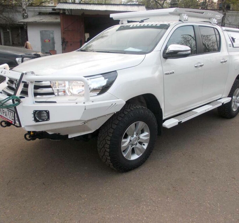 Передний силовой бампер с кенгурином алюминиевый - Toyota HILUX с 2015 г.в. - Силовые бамперы - TOYOTA - Toyota Hilux