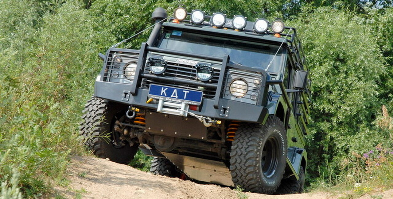 Передний силовой бампер с кенгурином алюминиевый - Land Rover Defender 90/110 - Силовые бамперы - LAND ROVER - Land Rover Defender
