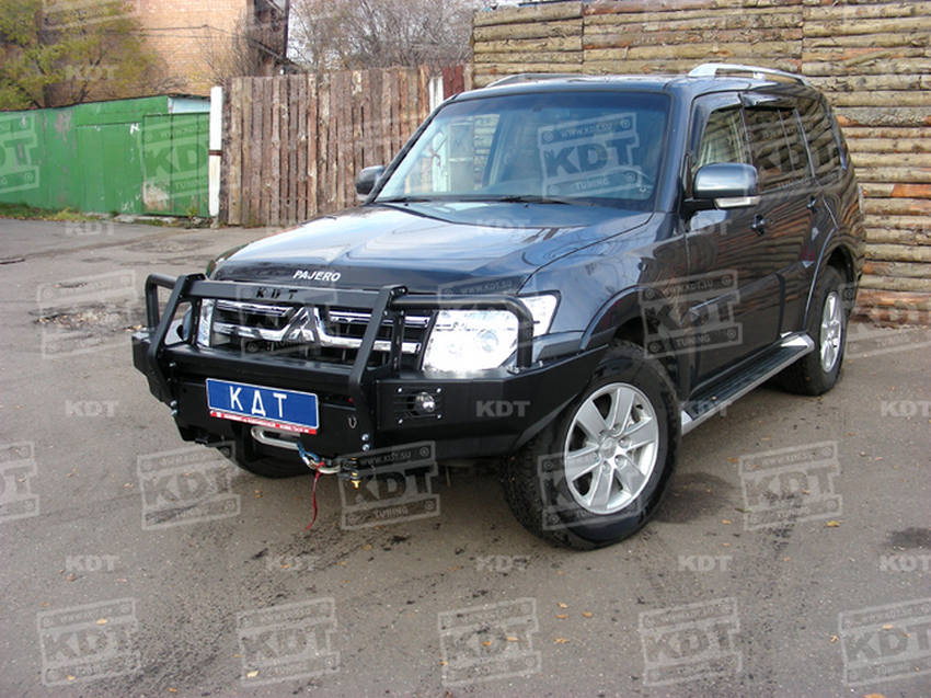 Передний силовой бампер с кенгурином алюминиевый - Mitsubishi Pajero IV. - Силовые бамперы - MITSUBISHI - Mitsubishi Pajero