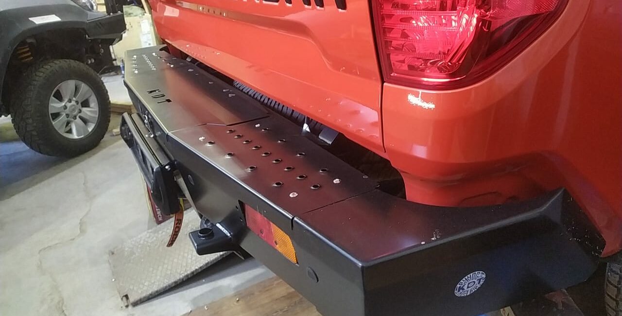 Задний силовой бампер из 430й нержавеющей стали - Toyota Tundra (с 2014 г.в.) арт.22021 - Силовые бамперы - TOYOTA - Toyota Tundra