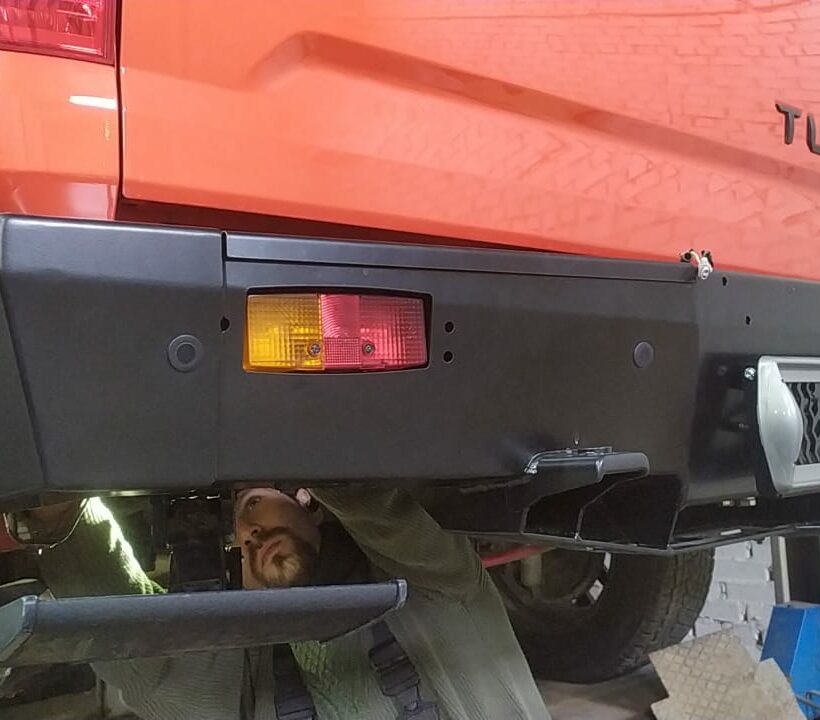 Задний силовой бампер из 430й нержавеющей стали - Toyota Tundra (с 2014 г.в.) арт.22021 - Силовые бамперы - TOYOTA - Toyota Tundra