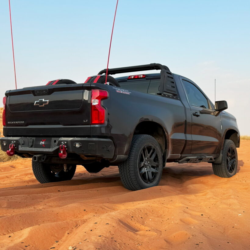 Бампер силовой задний BMS PRO-Line для Chevrolet Silverado GMC Sierra 2018-2024 - Силовые бамперы - CHEVROLET