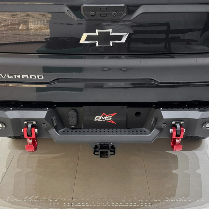 Бампер силовой задний BMS PRO-Line для Chevrolet Silverado GMC Sierra 2018-2024 - Силовые бамперы - CHEVROLET