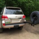 Калитка РИФ с фаркопом в штатный задний бампер Toyota Land Cruiser 200 2008-2015 под штатное колесо, с подсветкой номера - Экстерьер - TOYOTA - Toyota Land Cruiser