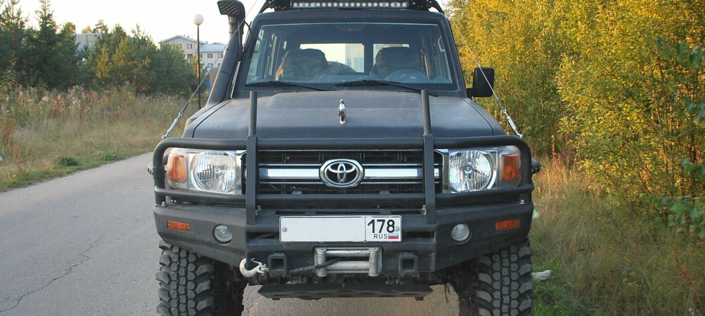 Силовой бампер передний для Toyota Land Cruiser 76 под штатную электрическую лебедку (серия C) - Силовые бамперы - TOYOTA - Toyota Land Cruiser