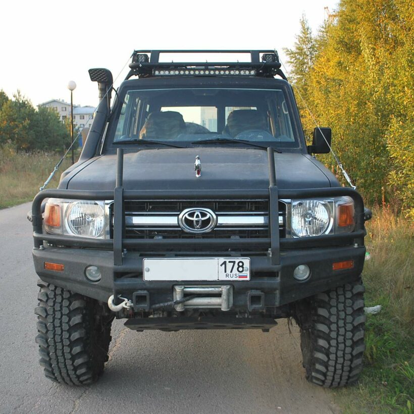 Силовой бампер передний для Toyota Land Cruiser 76 под штатную электрическую лебедку (серия C) - Силовые бамперы - TOYOTA - Toyota Land Cruiser