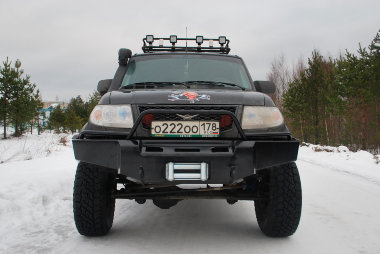 Силовой бампер передний для UAZ Patriot (Серия Д) - Силовые бамперы - UAZ - UAZ Патриот